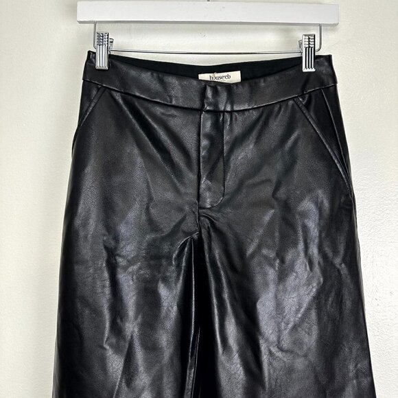 HOUSE OF CB Omaira Vegan Leather Trousers in Black Size X-Small (Longer) - Picture 7 of 16